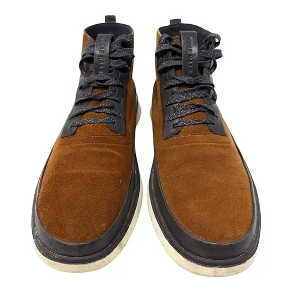 Cole‎ Haan Men's Size 13 Generation Zerogrand C32424 Hi Top Brown Suede Sneakers