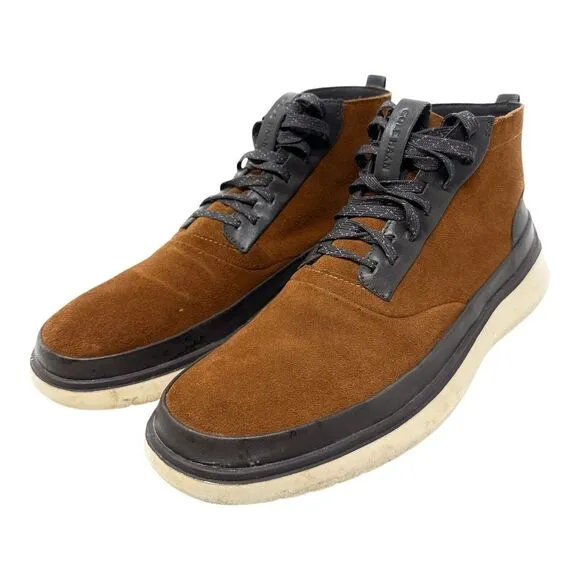 Cole‎ Haan Men's Size 13 Generation Zerogrand C32424 Hi Top Brown Suede Sneakers