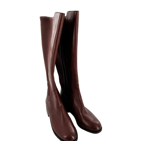 Cole Haan Noelle Riding Boots 5.5 Brown NWOT Leather Tall Knee High Academia