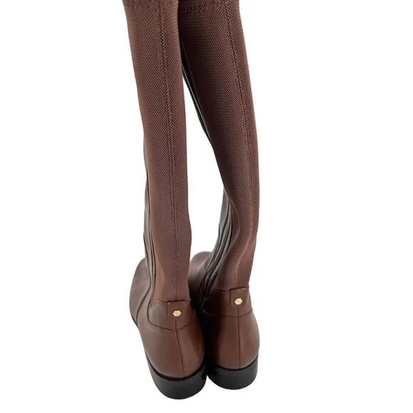 Cole Haan Noelle Riding Boots 5.5 Brown NWOT Leather Tall Knee High Academia
