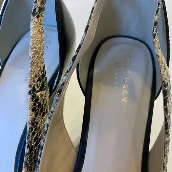 Cole Haan Women’s Grand OS Snakeskin Print‎ Wedges Size 9 B