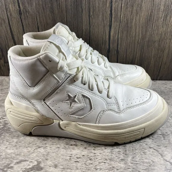 Converse Weapon CX Mid Leather Shoes Women Vintage White Casual Sneakers Size 9
