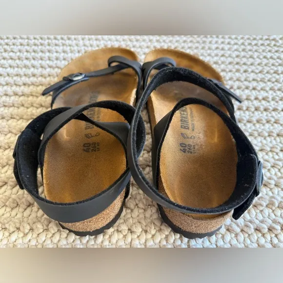 COPY - Birkenstock Women’s Yara Black Ankle Strap Toe Loop Sandals EUR 40 US 9,…