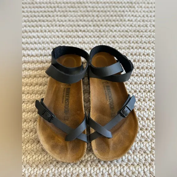COPY - Birkenstock Women’s Yara Black Ankle Strap Toe Loop Sandals EUR 40 US 9,…