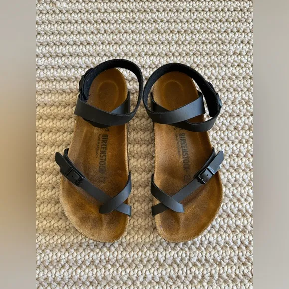COPY - Birkenstock Women’s Yara Black Ankle Strap Toe Loop Sandals EUR 40 US 9,…