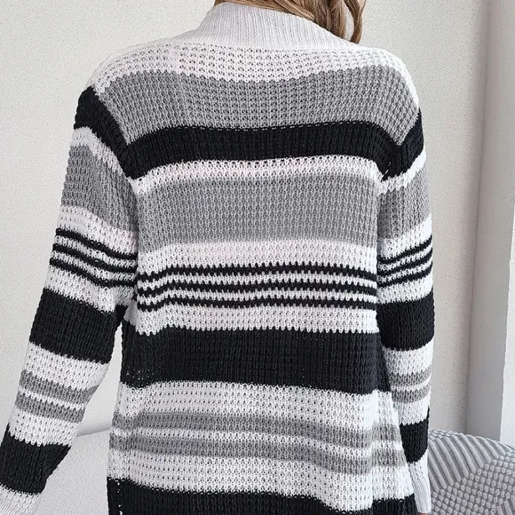 Cozy &amp; Stylish Striped Cardigan