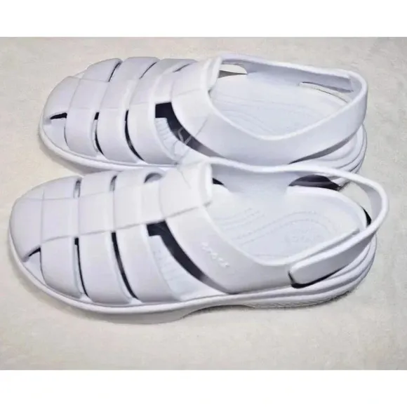CROCS NWT Stomp Fisherman Sandals Platform Dreamscape purple 6 womens