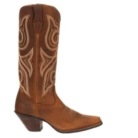 Crush™ by Durango® Tan Jealousy Western Boot in Distressed Cognac