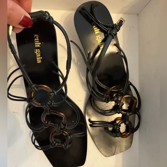 Cult Gaia Ziba Black Sandals