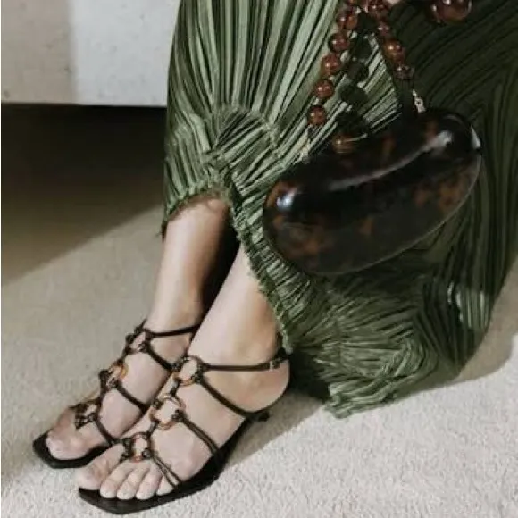 Cult Gaia Ziba Black Sandals