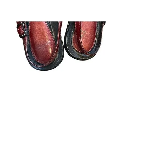 Dansko Diandra Wedge Sandal Red Black Slingback Women's Size 40 - 9.5-10 Comfort