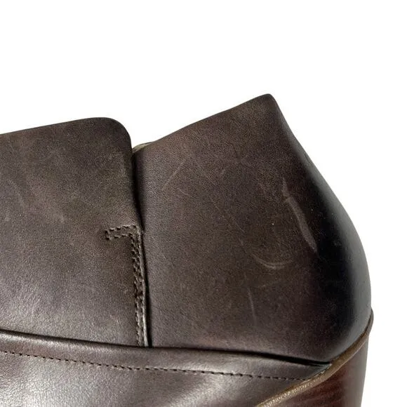 Dansko Miley Ankle Boot Leather Side Zip Brown Shoe Bootie Heel Women's 41