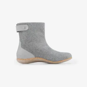 Disctrict by Sole Grey Wool ReCork Felt Zip Boots Sz 8 Stride Recycled Rubber