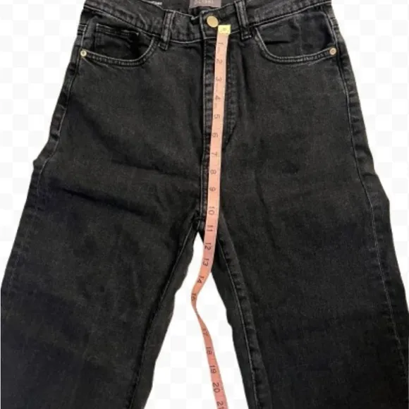 DL1961 Vintage High Rise Hepburn Wide Leg Classic Black Zipper Fly Jeans Sz 26