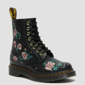 DOC MARTENS 1460 VONDA Chain Black Women’s FLORAL LEATHER LACE UP BOOT NIB 7