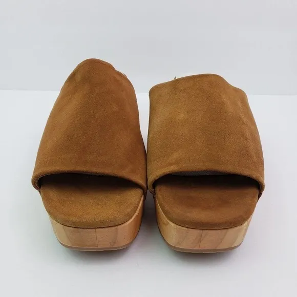 Dolce Vita Dorado Womens Size 10 Saddle Suede Platform Mule Clog Slide Sandals