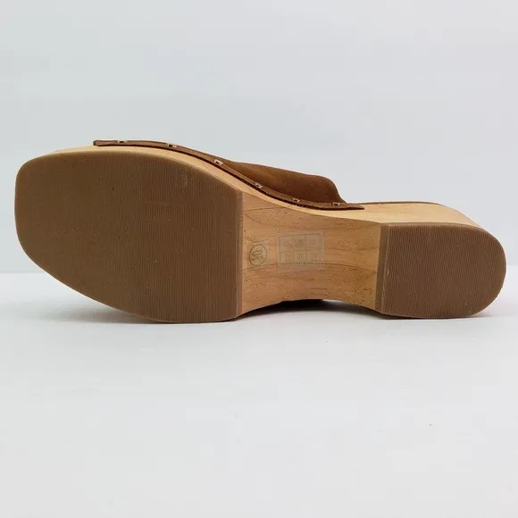 Dolce Vita Dorado Womens Size 10 Saddle Suede Platform Mule Clog Slide Sandals