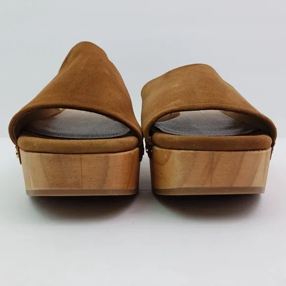 Dolce Vita Dorado Womens Size 10 Saddle Suede Platform Mule Clog Slide Sandals