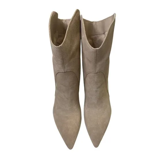 Dolce Vita Nestly Boots Western Embellished Glitter Block Heel Suede Sz 7.5