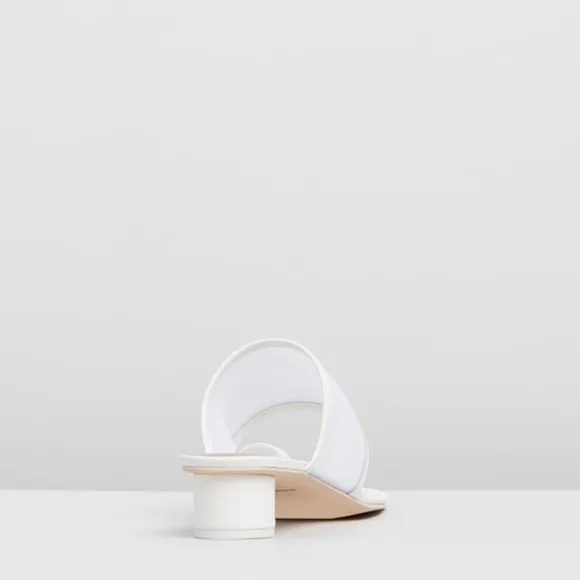 Dolce Vita White Mesh Round Block Heel Sandals