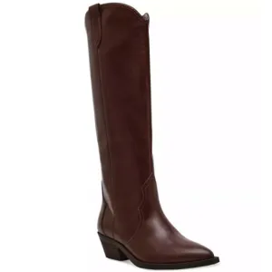 Dolce Vita Women's Kit Knee-High Cowboy Boots in Smooth Brown NEW Sz 6