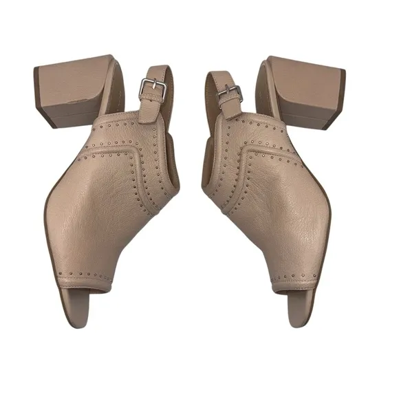 Donald J. Pliner Penny Open Toed Slingback Mule Beige 10M