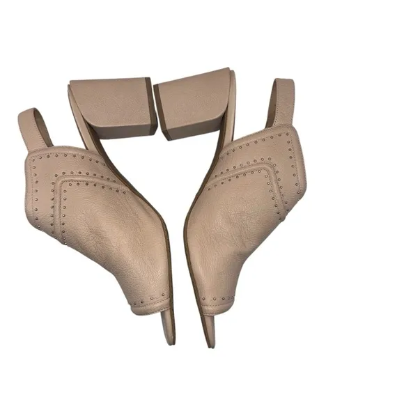 Donald J. Pliner Penny Open Toed Slingback Mule Beige 10M