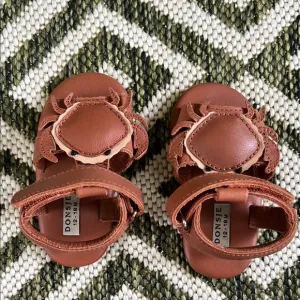 Donsje Brown Kids Sandals with Crab Design
