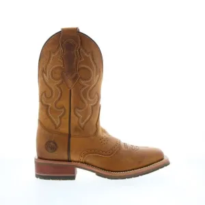 Double H Mens Durant Square Toe Roper 11&quot; Brown Boots (NWT)