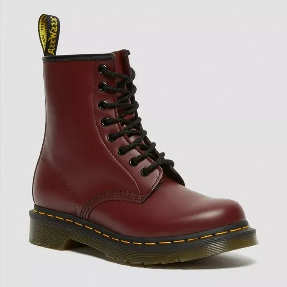 Dr. Martens 1460 Cherry Red Combat Boots Unisex Size 10 WOMEN’S OR MEN’S 9