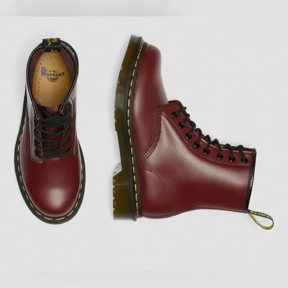 Dr. Martens 1460 Cherry Red Combat Boots Unisex Size 10 WOMEN’S OR MEN’S 9