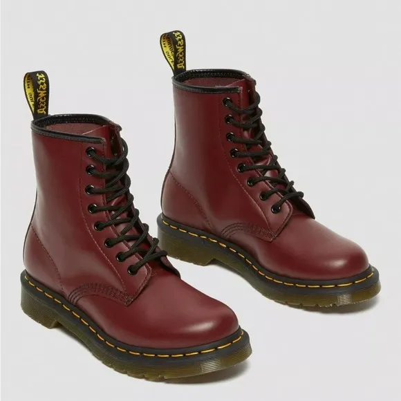 Dr. Martens 1460 Cherry Red Combat Boots Unisex Size 10 WOMEN’S OR MEN’S 9