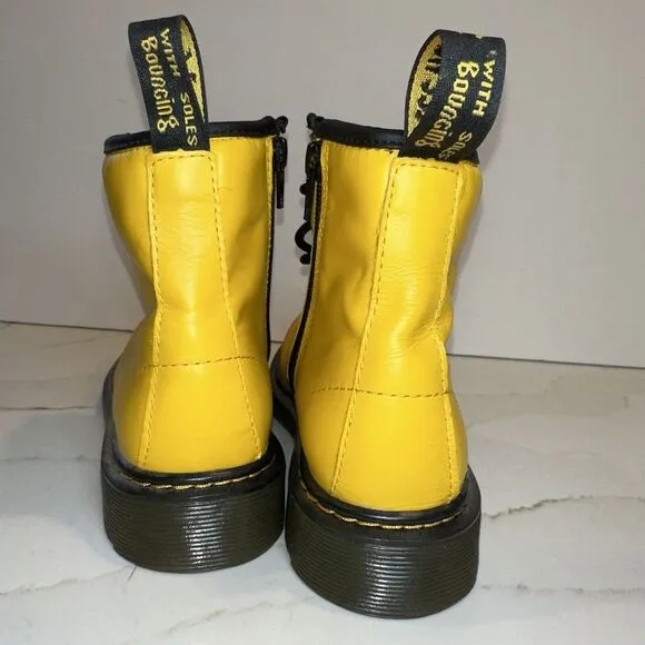 DR MARTENS 1460 J Girls Yellow Air Wair Boots Size 3