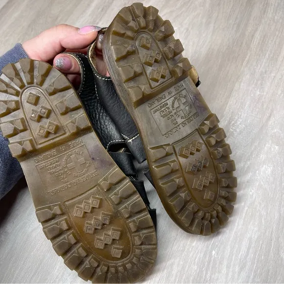 Dr. Martens Black Leather Sandals