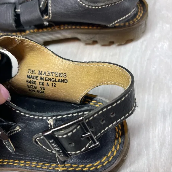 Dr. Martens Black Leather Sandals