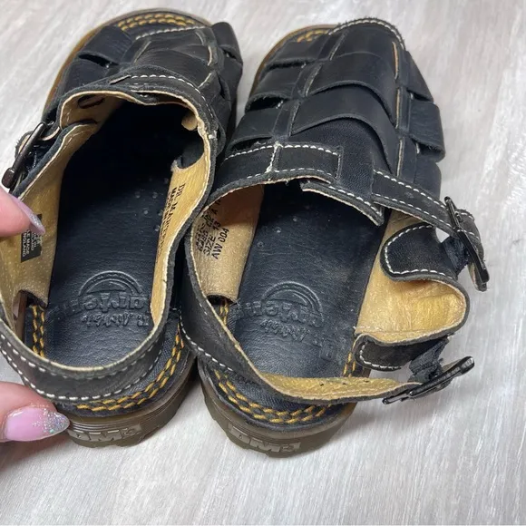 Dr. Martens Black Leather Sandals