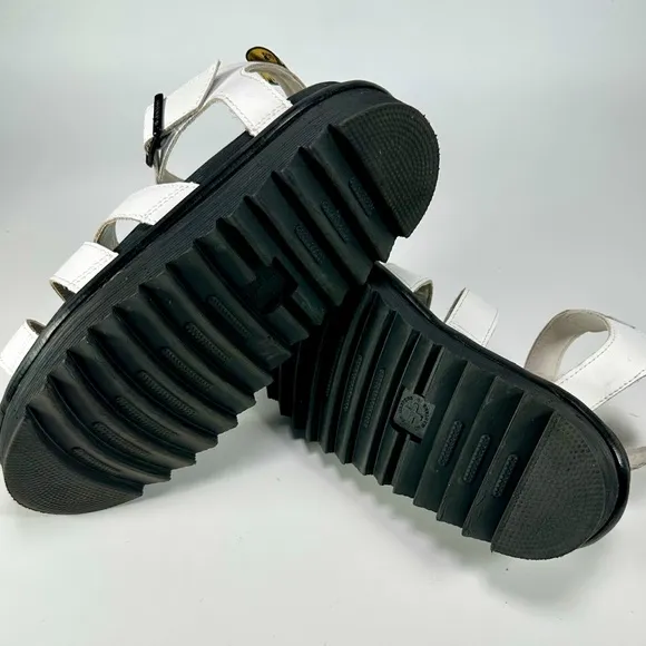 Dr. Martens Blaire Hydro Leather Strap Sandals in White