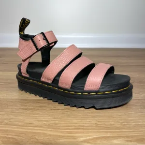 Dr. Martens BLAIRE WOMEN'S PISA LEATHER STRAP SANDALS women’s Size 8 peach beige