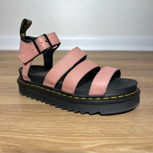 Dr. Martens BLAIRE WOMEN'S PISA LEATHER STRAP SANDALS women’s Size 8 peach beige