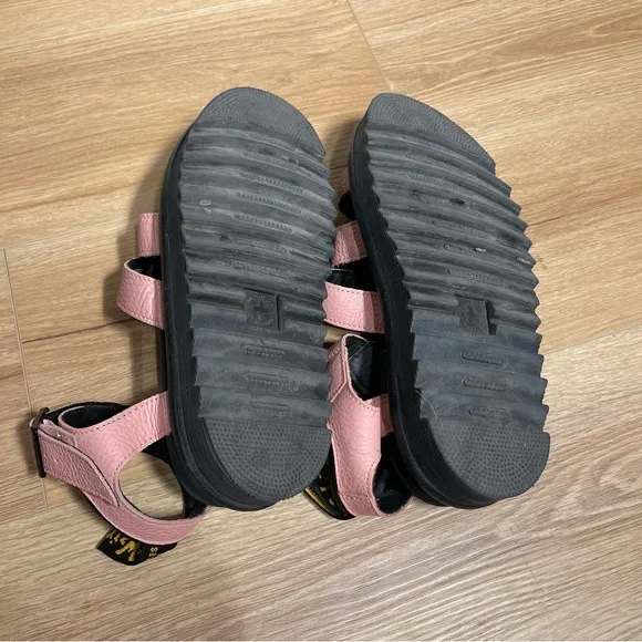 Dr. Martens BLAIRE WOMEN'S PISA LEATHER STRAP SANDALS women’s Size 8 peach beige