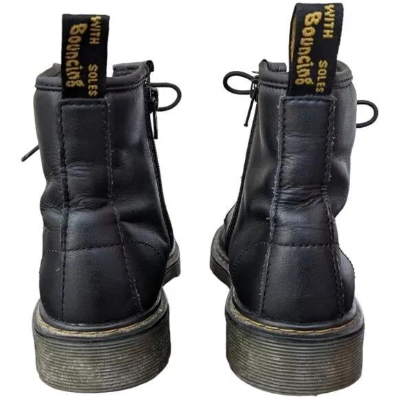 Dr. Martens Junior 1460 Softy T Leather Lace Up Boots in Black Size US 4M US 5L