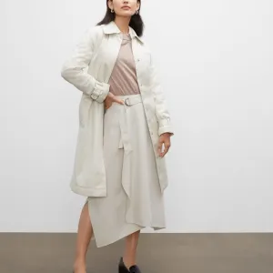 Drape Midi Skirt - New With Tags - NEVER WORN - Silver Birch/ Cream