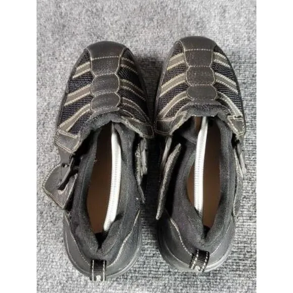Dr. Comfort Edward X Casual Shoes Men Sz 11.5W‎ Black Leather Dbl Depth Walking