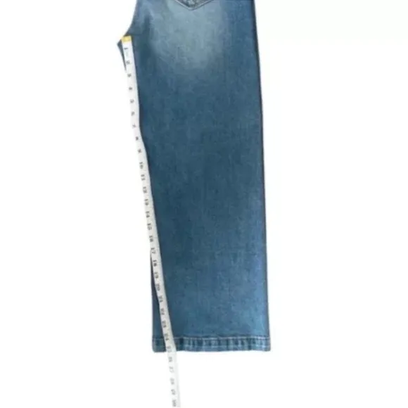 Driftwood Charlee Crop Wide Leg Denim Cropped Jeans 26  Boho