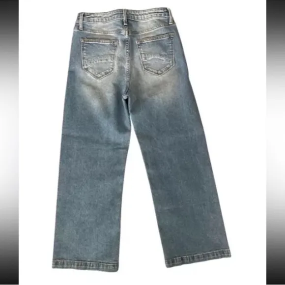 Driftwood Charlee Crop Wide Leg Denim Cropped Jeans 26  Boho