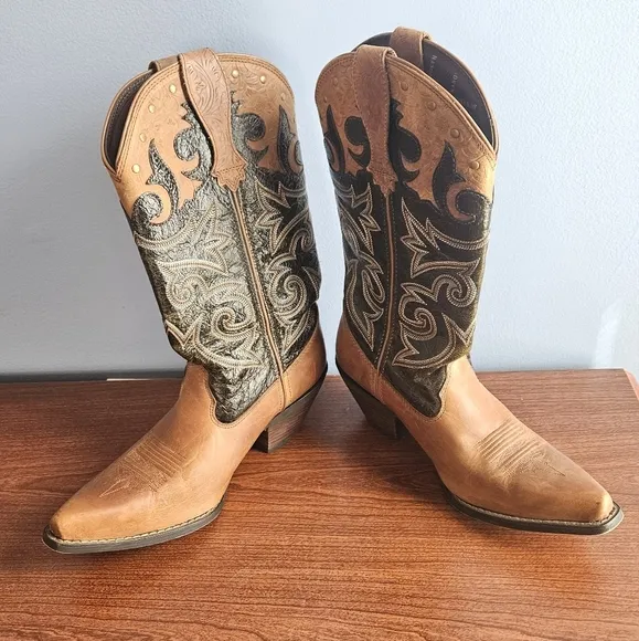 Durango 12&quot; Womens L- Style Brown And Tan Size 9.5
