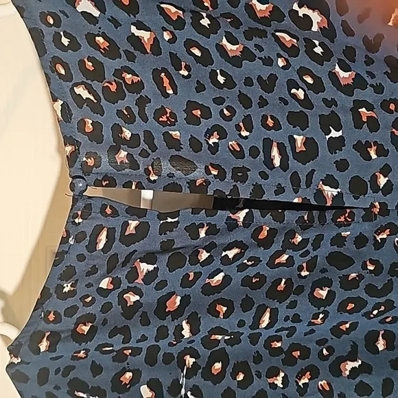 ee:some Long Sleeve Bohemian Blue Animal Print Tierd Peasant Dress Size M