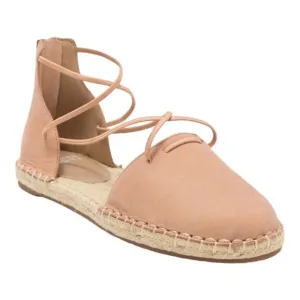 Eileen Fisher espadrille lace-up sandals in toffee cream leather size 8 NWB