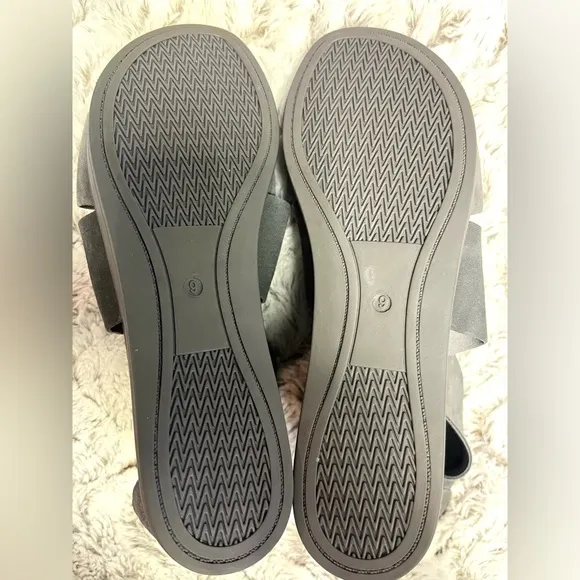 Eileen Fisher Gray Suede Strappy Sandals Sport Platform Size 9