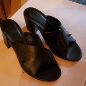 Elegant Black Women's Heeled Sandals